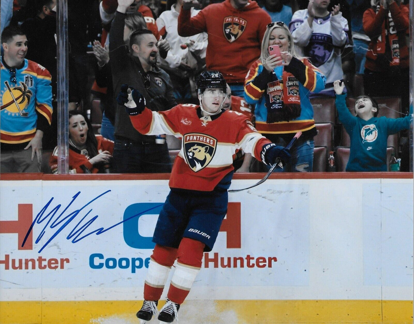 Signed Mackie Samoskevich Florida Panthers Autographed 8x10 Photo #1 Original