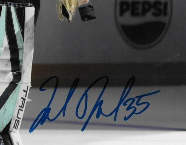 Signed Joey Daccord Seattle Kraken Goalie Autographed 8x10 Photo #1 Original