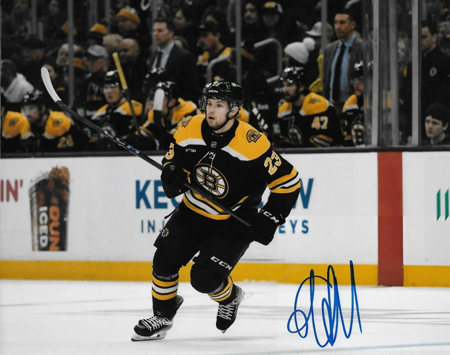 Signed Fabian Lysell Boston Bruins Autographed 8x10 Photo #4 Original
