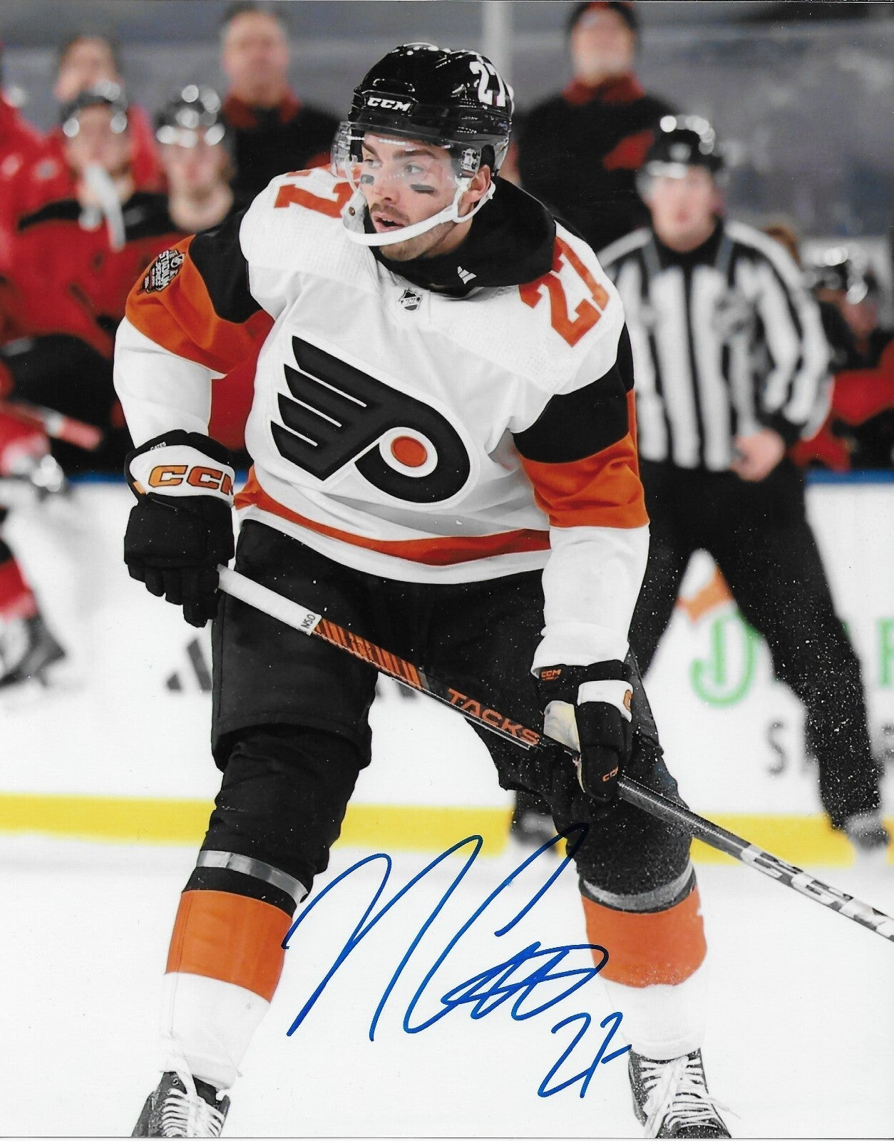Signed Noah Cates Philadelphia Flyers Autographed 8x10 Photo #1 Original