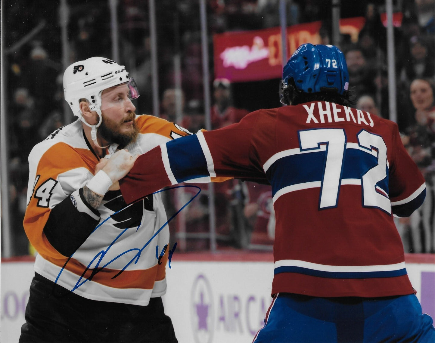 Signed Nicolas Deslaurier Philadelphia Flyers Autographed 8x10 Photo #1 Original