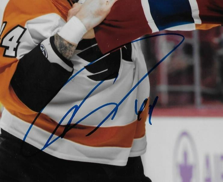 Signed Nicolas Deslaurier Philadelphia Flyers Autographed 8x10 Photo #1 Original
