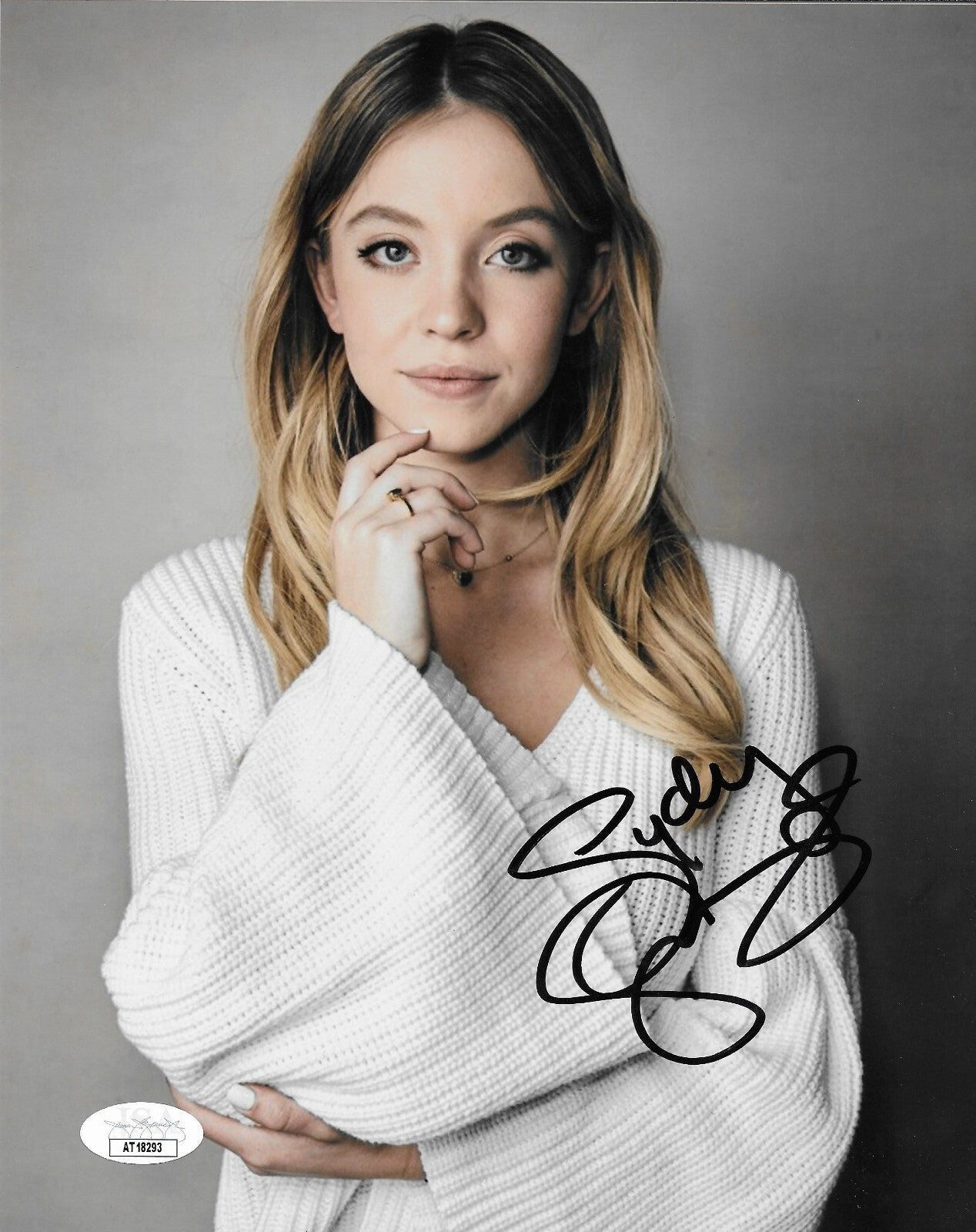 Signed Sydney Sweeney Actress 8x10 Photo #1 Original with JSA Authentication