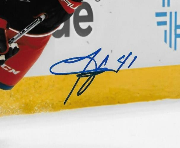 Signed Hunter Mckown Columbus Blue Jackets Autographed 8x10 Photo #2 Original