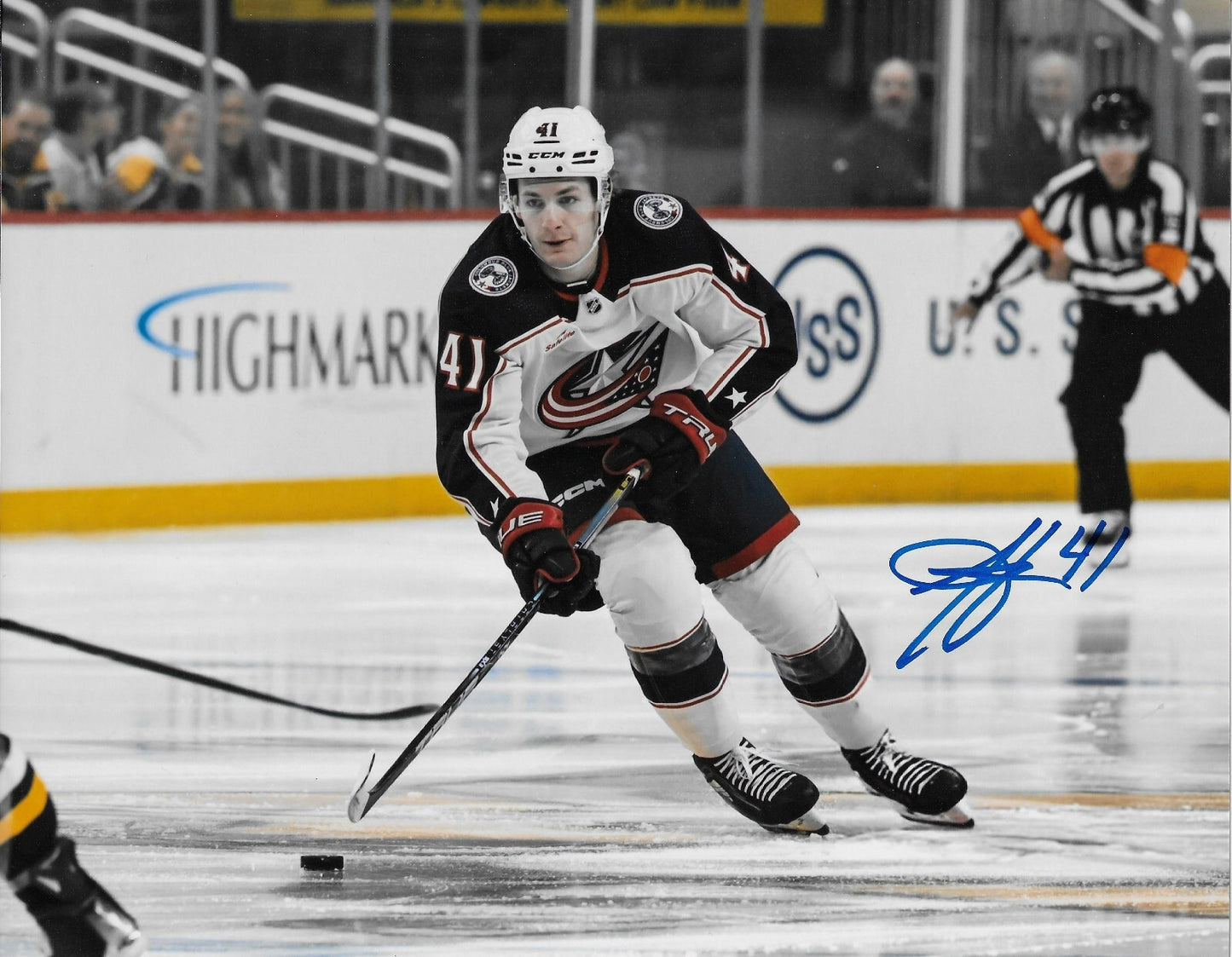 Signed Hunter Mckown Columbus Blue Jackets Autographed 8x10 Photo #4 Original