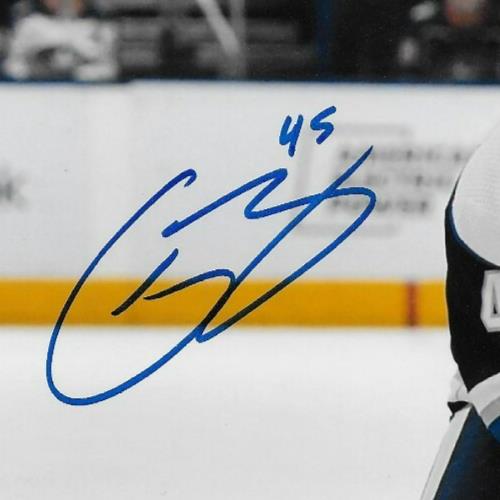 Signed Gavin Brindley Columbus Blue Jackets Autographed 8x10 Photo #1 Original