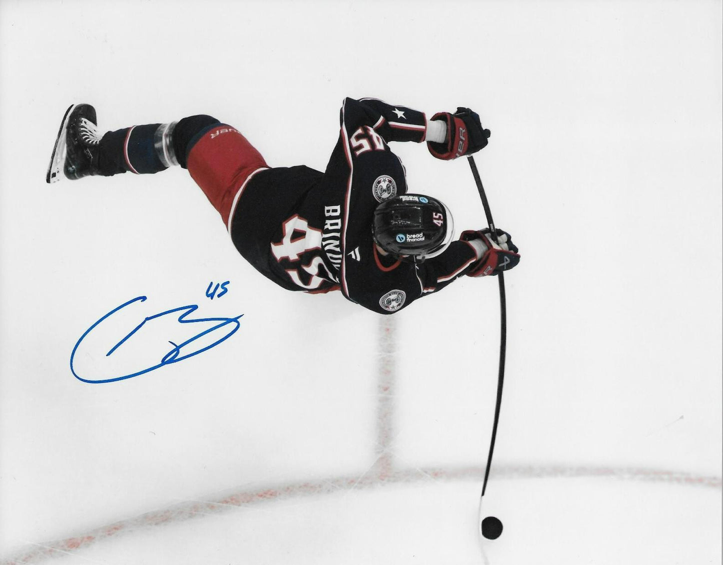 Signed Gavin Brindley Columbus Blue Jackets Autographed 8x10 Photo #3 Original