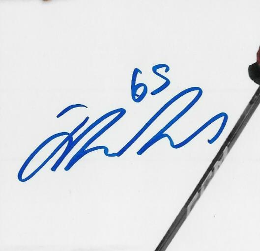 Signed Luca Del Bel Belluz Columbus Blue Jackets 8x10 Photo #3 Original