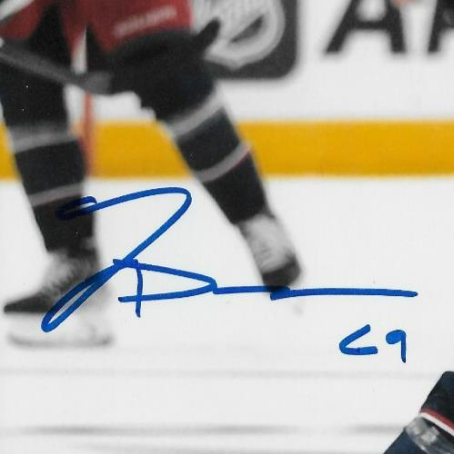 Signed Jordan Dumais Columbus Blue Jackets Autographed 8x10 Photo #1 Original
