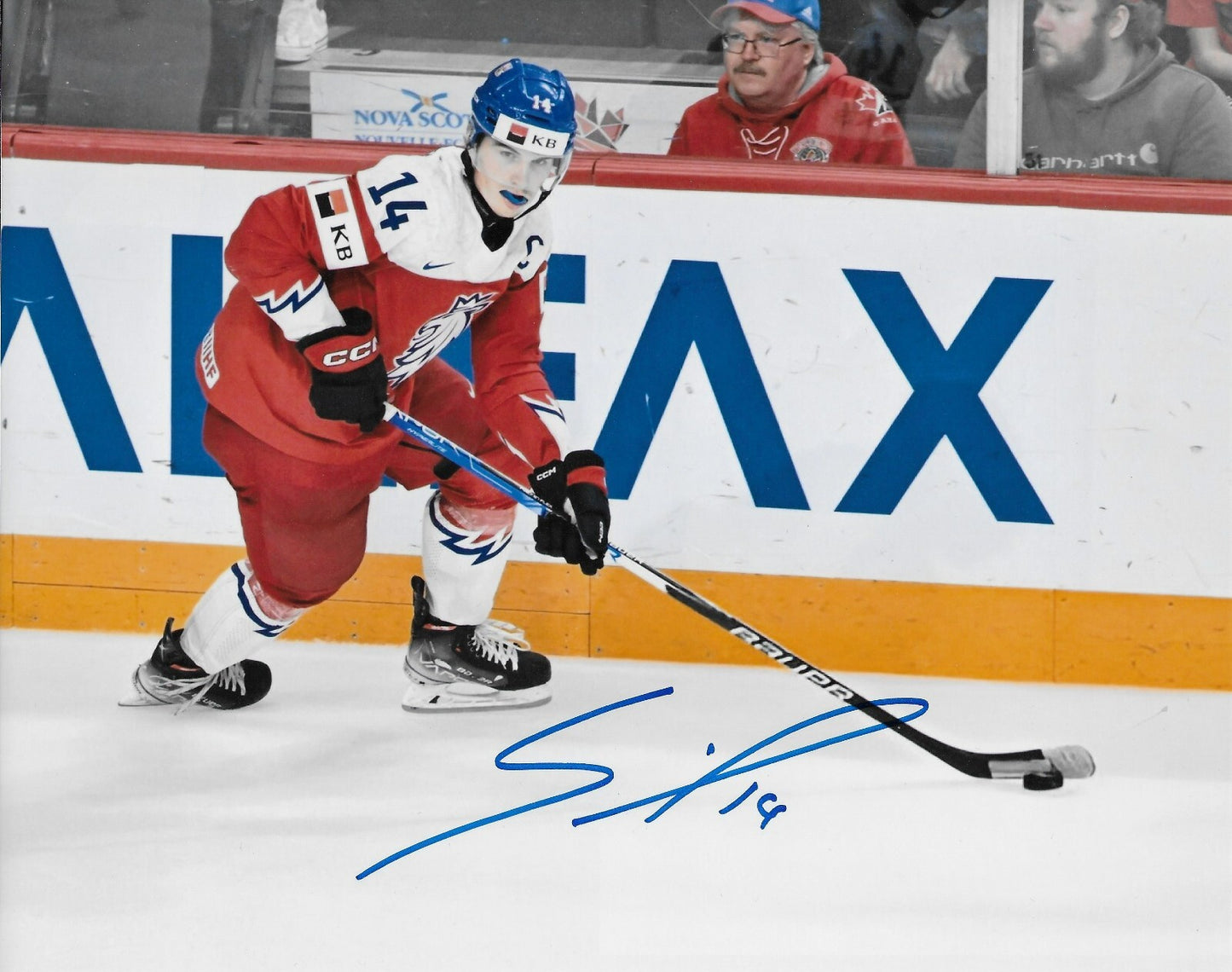 Signed Stanislav Svozil Columbus Blue Jackets Team Czech 8x10 Photo #2 Original