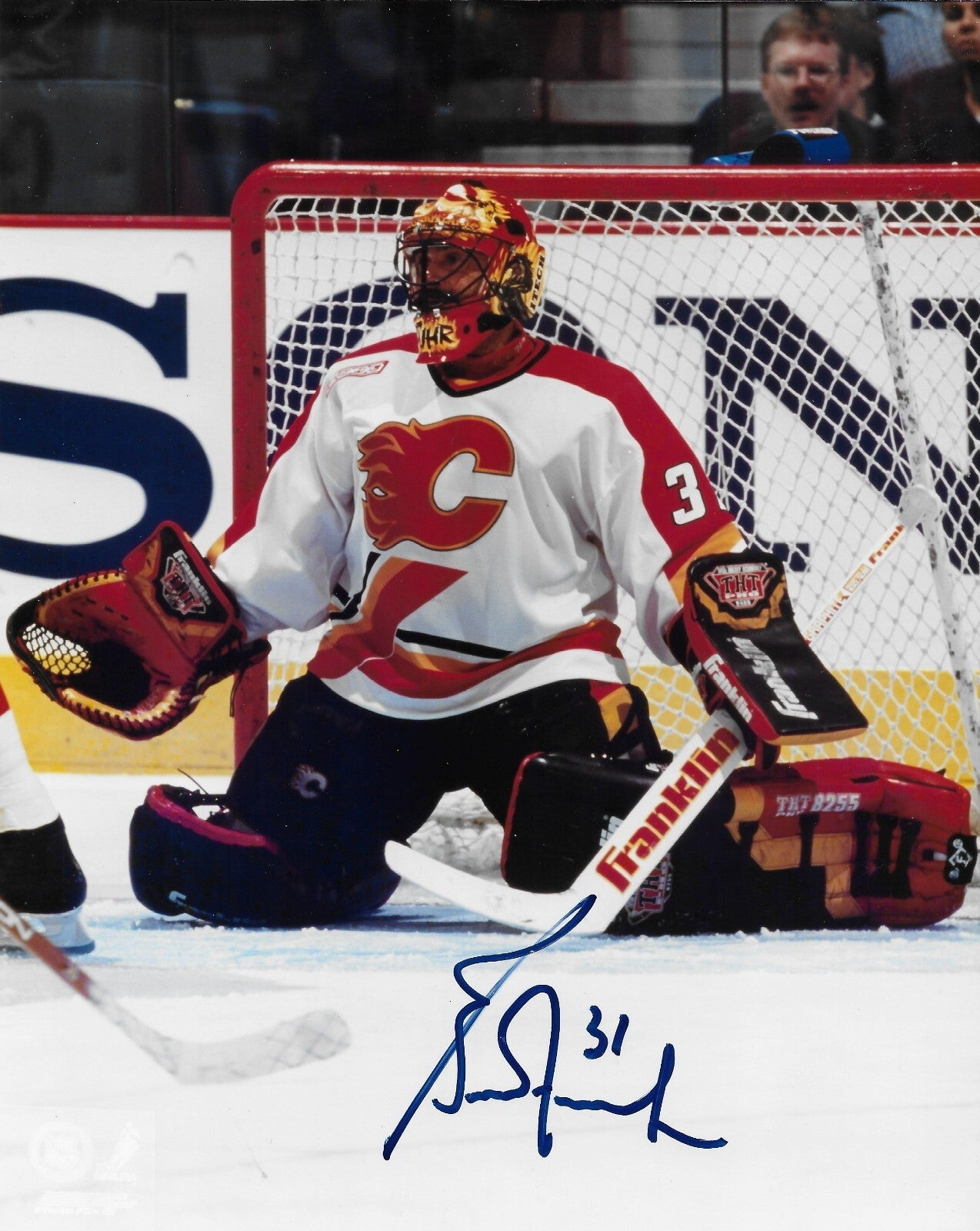 Signed Grant Fuhr Calgary Flames Autographed 8x10 Photo #1 Original
