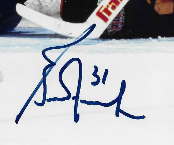 Signed Grant Fuhr Calgary Flames Autographed 8x10 Photo #1 Original