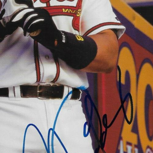 Signed Andres Galarraga Atlanta Braves Program SMALL SMUDGE w JSA Authentication