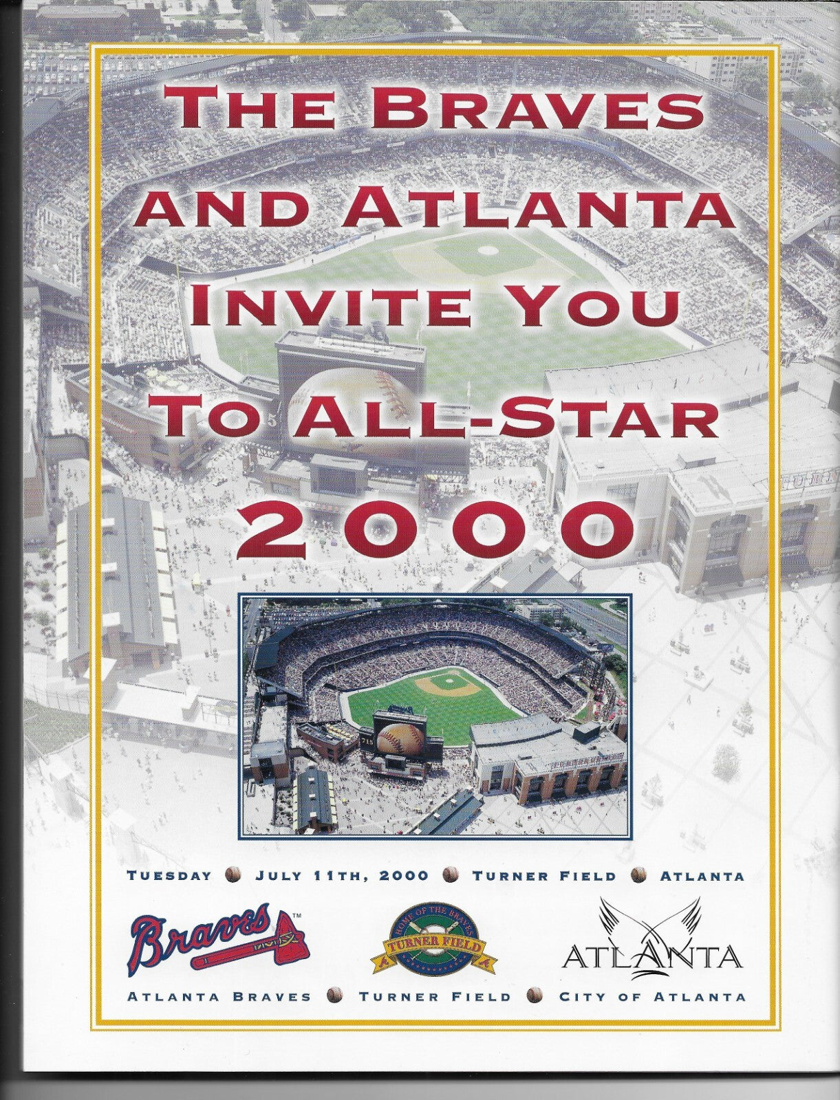Signed John Rocker Atlanta Braves Program Autographed with JSA Authentication