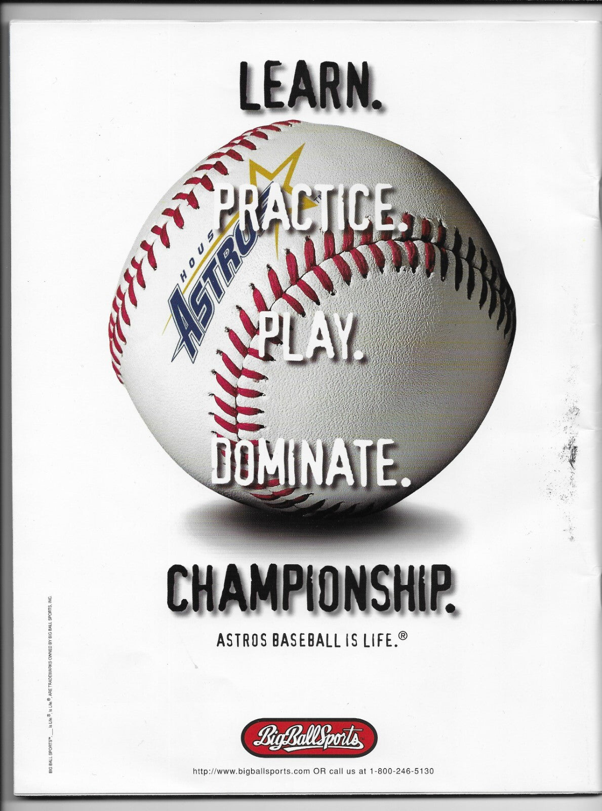 Signed Jeff Bagwell Houston Astros Program Autographed with JSA Authentication