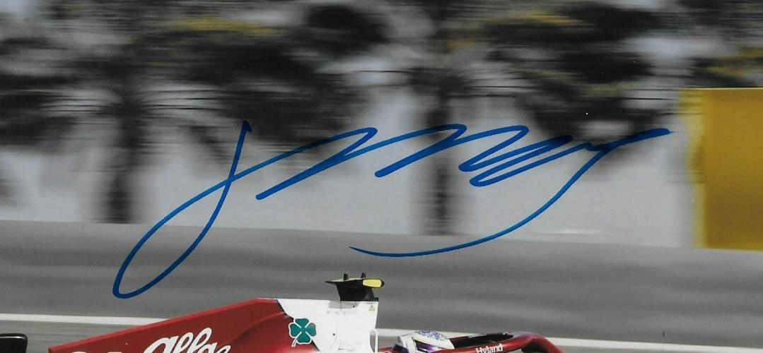 Signed Zhou Guanyu Formula 1 Alpha Romeo Autographed 8x10 Photo #12 Original