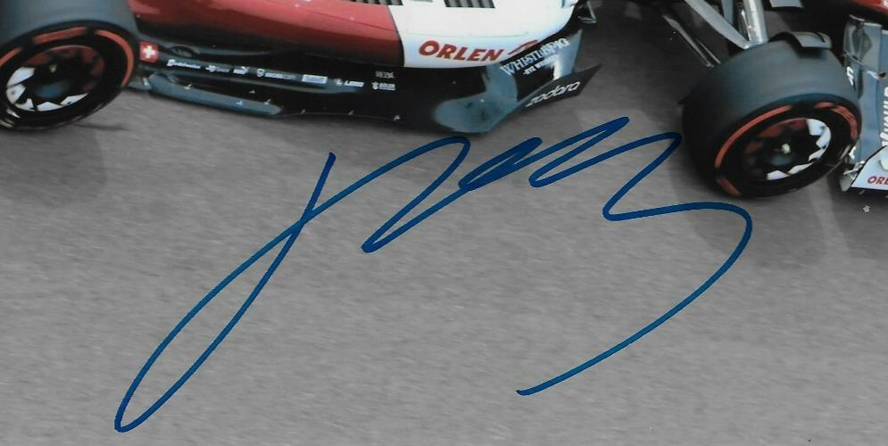 Signed Zhou Guanyu Formula 1 Alpha Romeo Autographed 8x10 Photo #13 Original