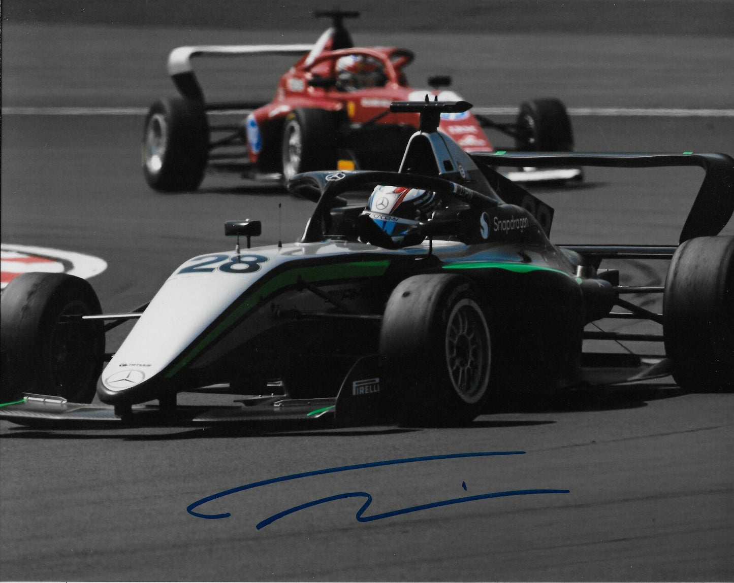 Signed Doriane Pin Formula 1 Academy Prema Racing 8x10 Photo #2 Original
