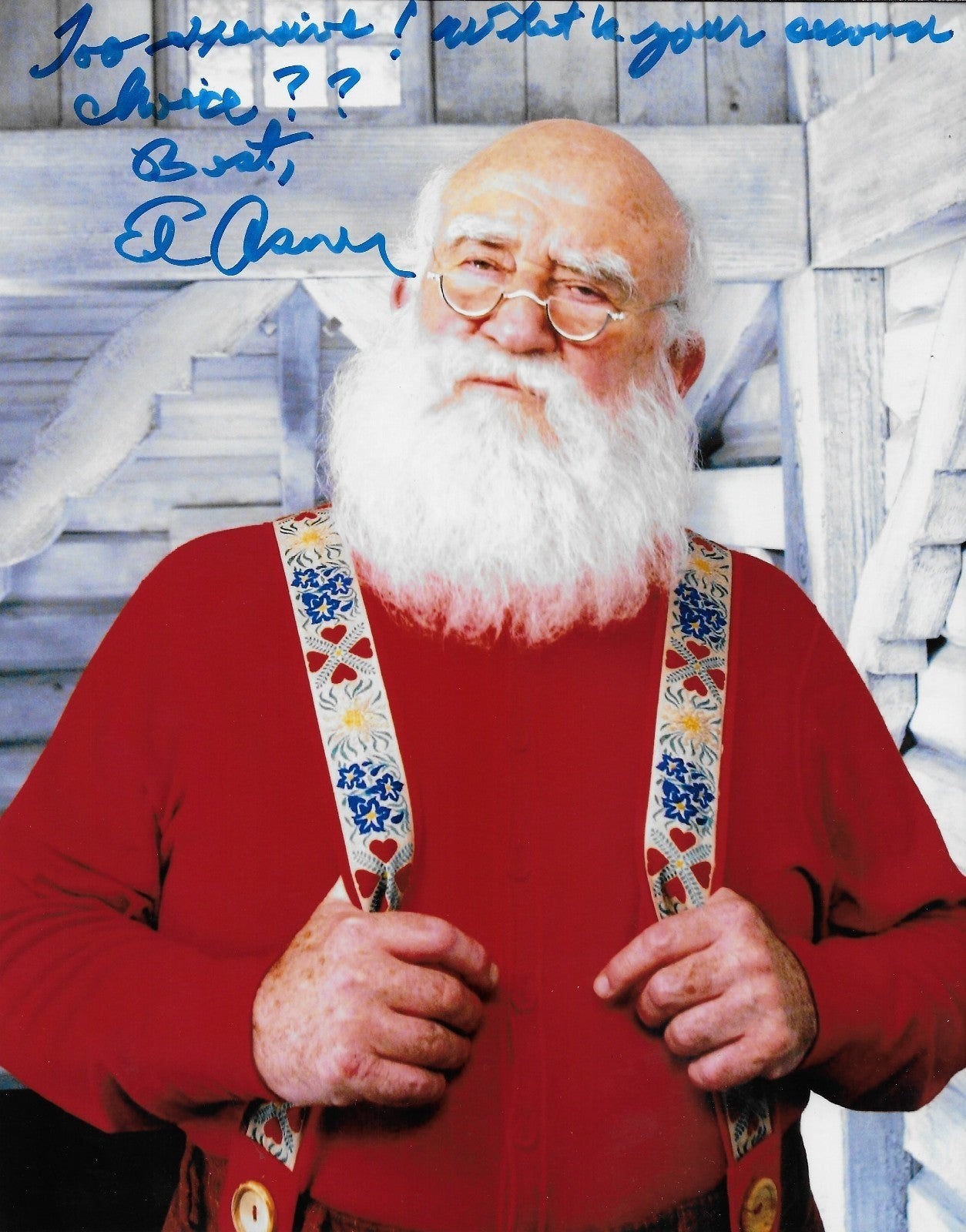 Signed Ed Asner Elf Santa Claus Autographed 8x10 Photo #3 Original