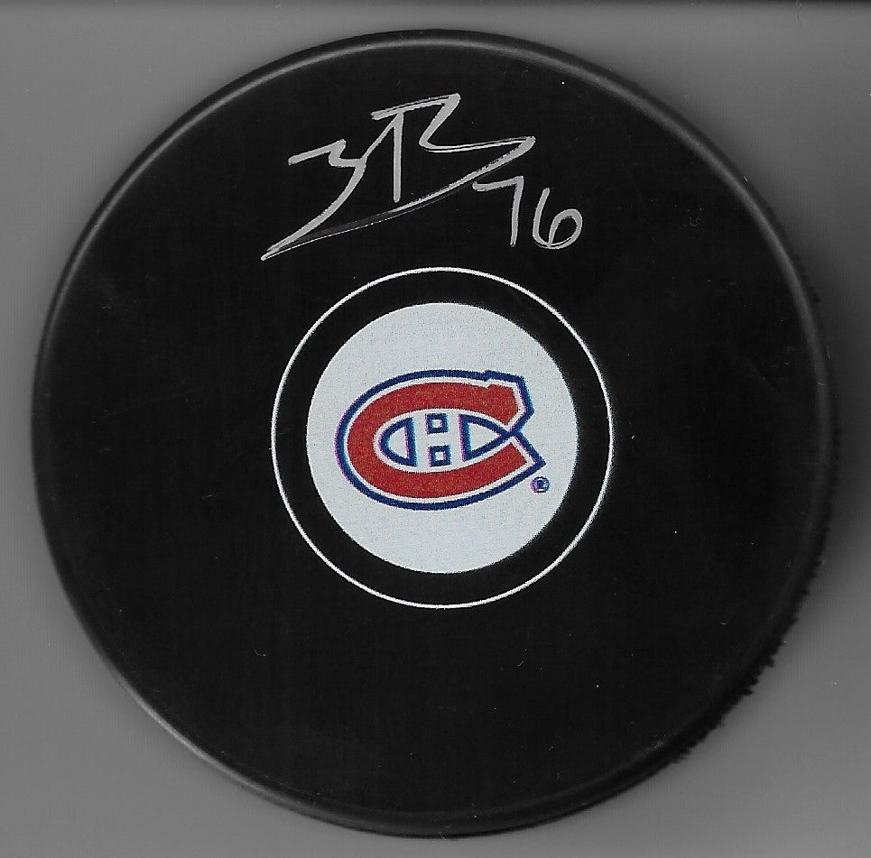 Signed Zachary Bolduc Montreal Canadiens Autographed Hockey Puck Original