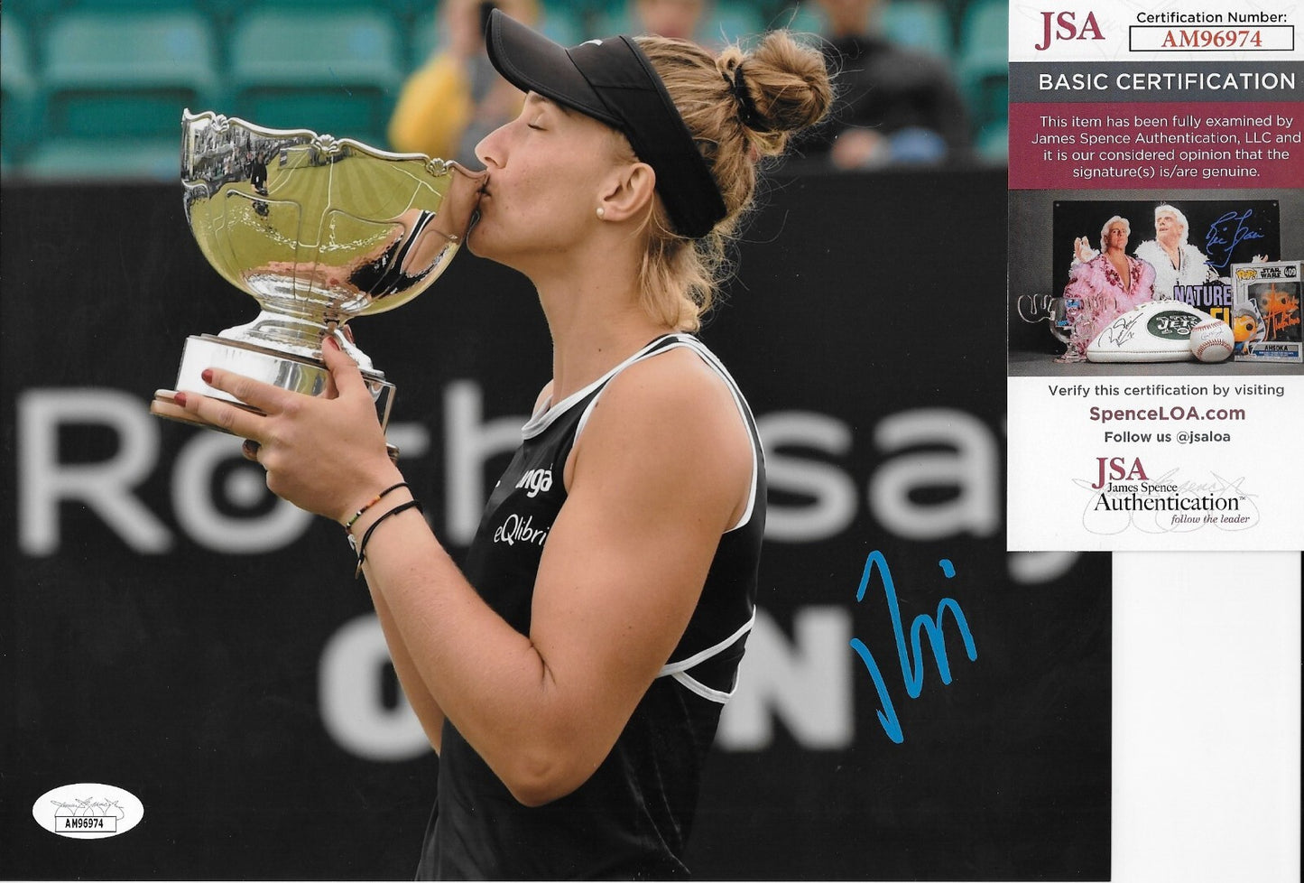 Signed Beatriz Haddad Maia Tennis 8x10 Photo #3 Original with JSA Authentication