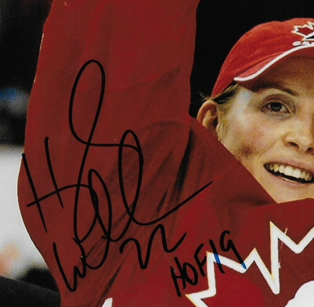 Signed Hayley Wickenheiser Team Canada w H of F 19 Hockey 8x10 Photo #5 Original