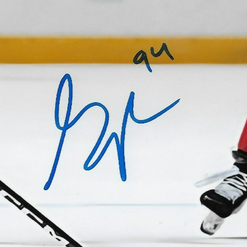 Signed Gabe Perreault New York Rangers Autographed 8x10 Photo #1 Original