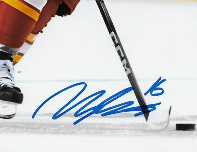 Signed Morgan Frost Calgary Flames Autographed 8x10 Photo #1 Original