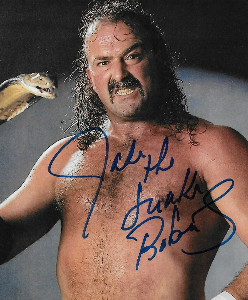 Signed Jake the Snake Roberts AEW WWE Autographed 8x10 Photo #2 Original
