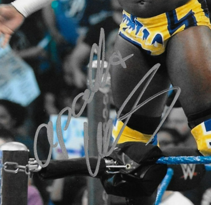 Signed Apollo Crews Smack Down WWE Autographed 8x10 Photo #1 Original