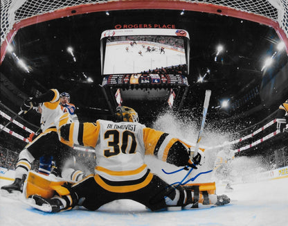 Signed Joel Blomqvist Pittsburgh Penguins Autographed 8x10 Photo #1 Original