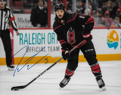 Signed Jalen Chatfield Carolina Hurricanes Autographed 8x10 Photo #1 Original