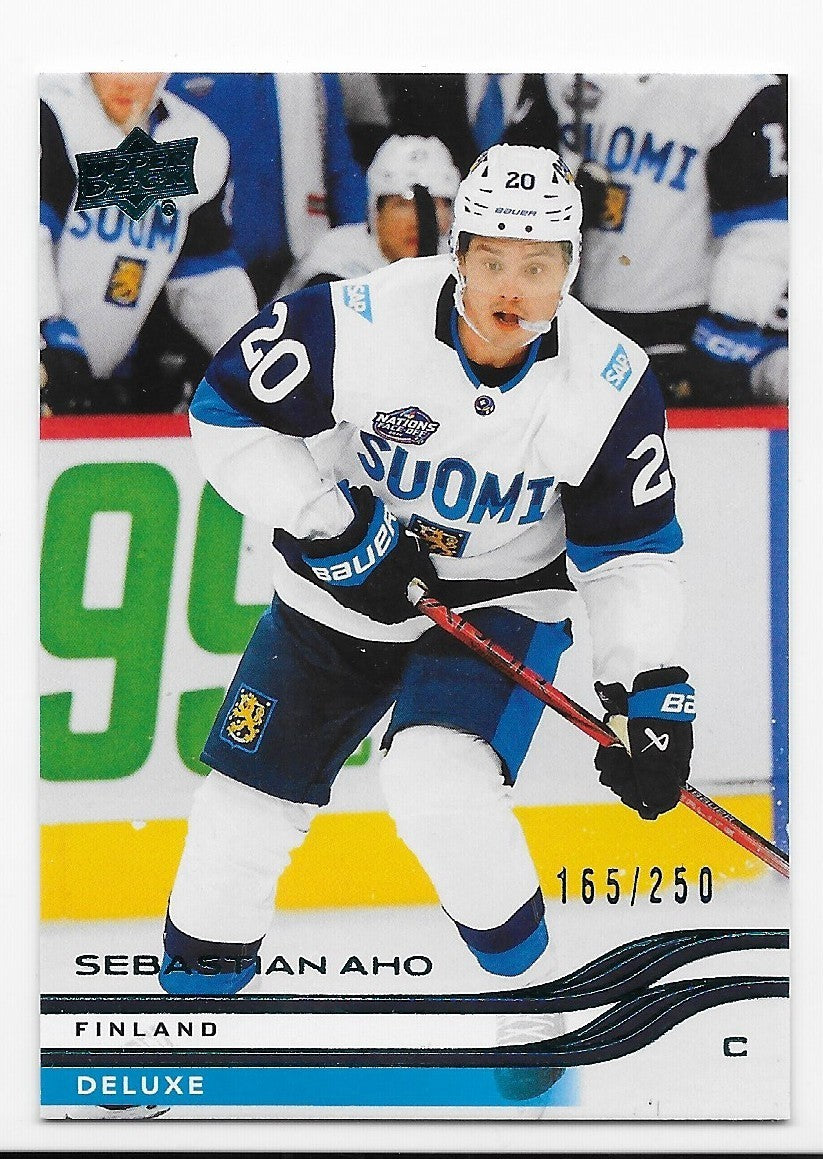 Sebastian Aho Carolina Hurricanes UD Extended 2025-26  Deluxe Finland Card #670