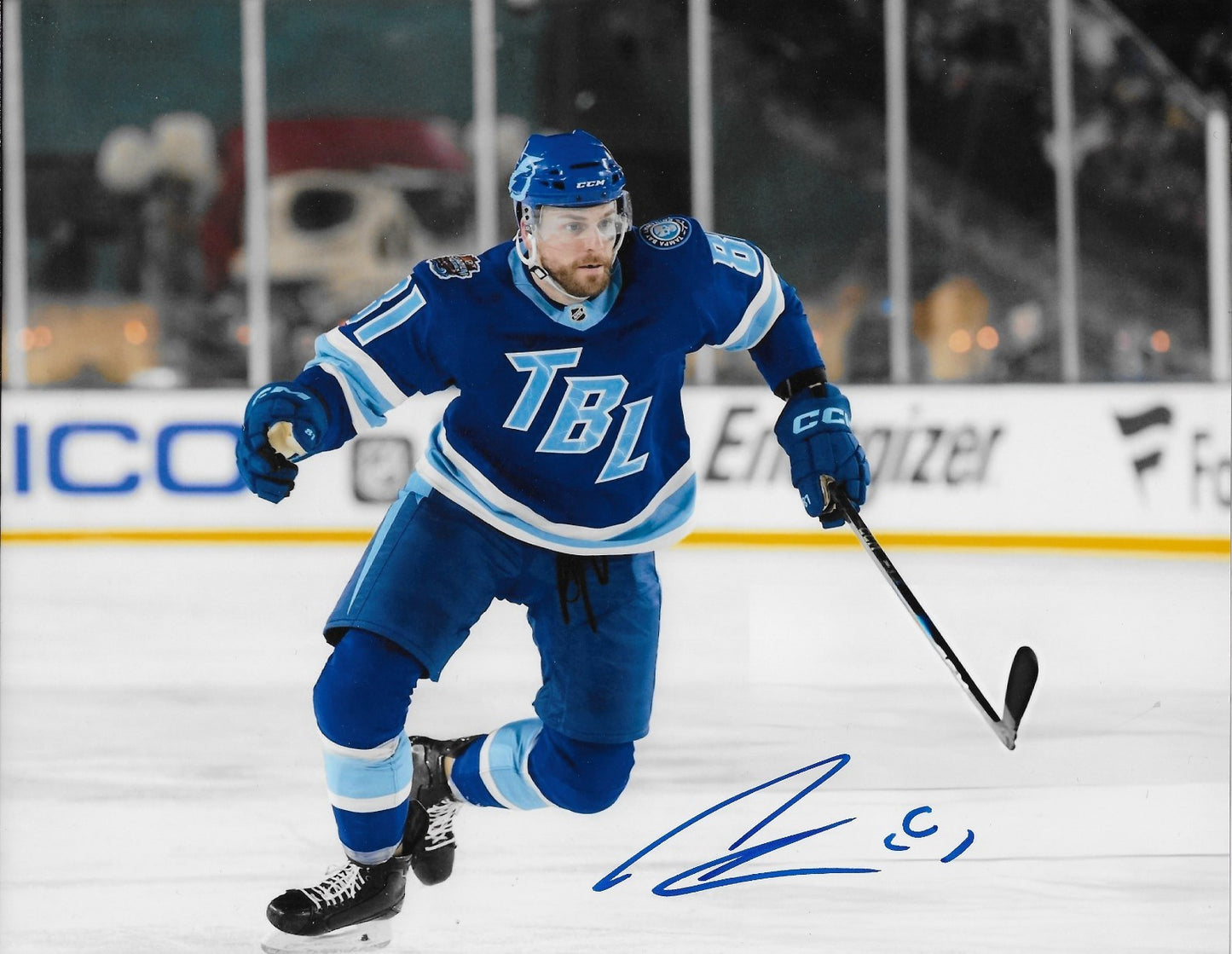 Signed Erik Cernak Tampa Bay Lightning Outdoor Classic 8x10 Photo #1 Original