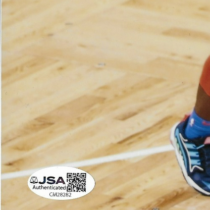 Signed Luguentz Dort Oklahoma City Thunder 8x10 Photo #5 with JSA Authentication