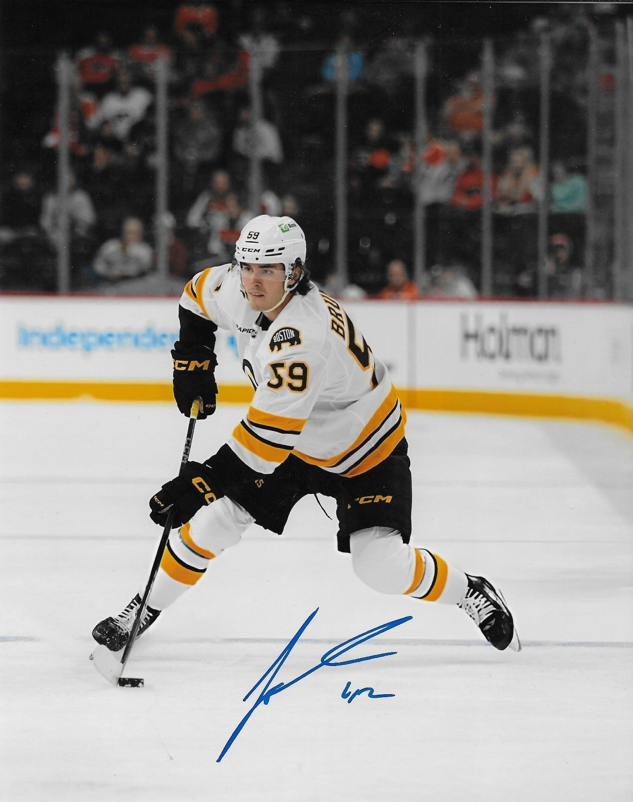 Signed Frederic Brunet Boston Bruins Autographed 8x10 Photo #1 Original
