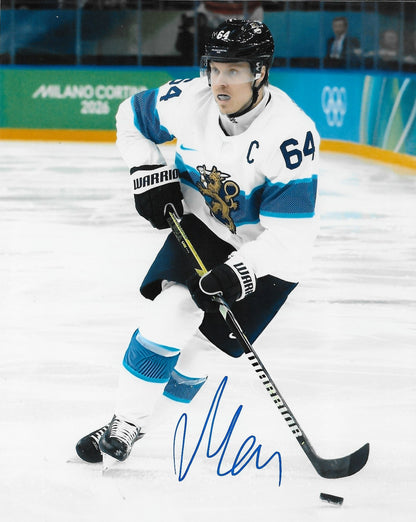Signed Mikael Granlund Team Finland Anaheim Ducks 8x10 Photo #1 Original