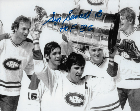 Signed Serge Savard Hall of Famer Montreal Canadiens Stanley Cup 8x10 Photo #1