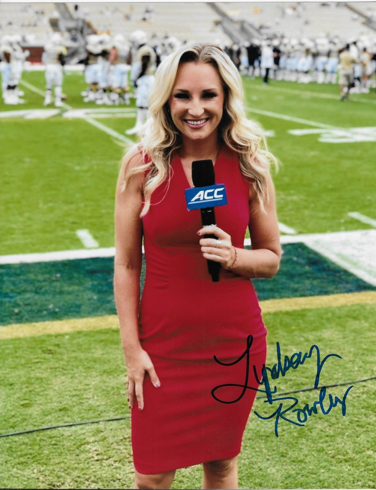 Signed Lyndsay Rowley Nashville Predators Journalist 8x10 Photo #3 Original