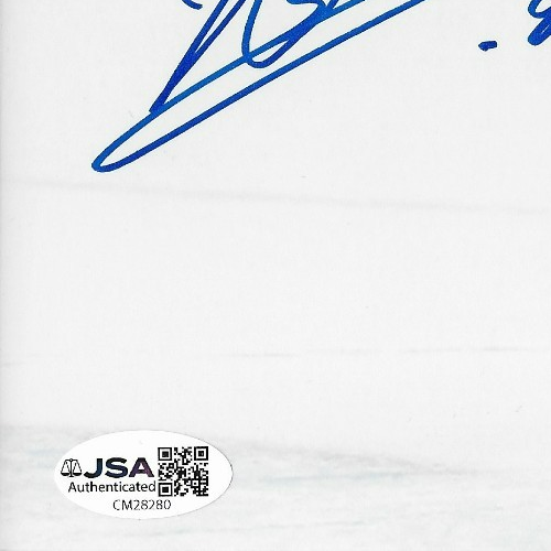 Signed Elvis Merzlikins Columbus Blue Jackets Autographed 8x10 Photo #2 with JSA
