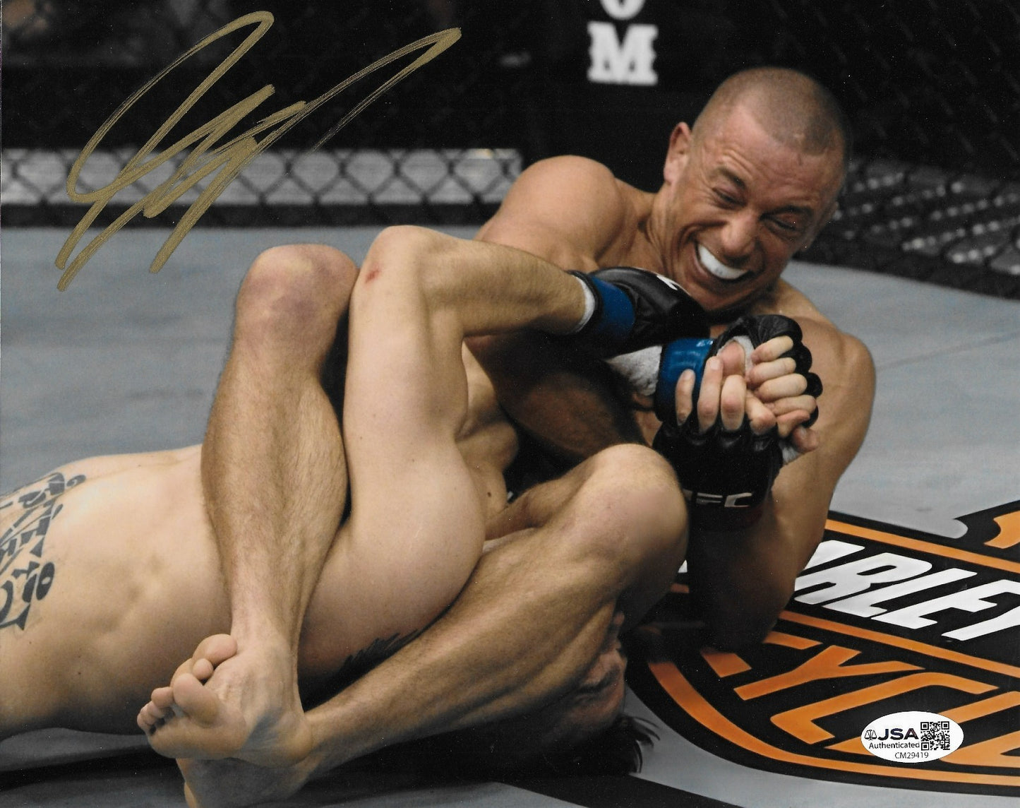 Signed Georges St Pierre UFC Autographed 8x10 Photo #3 with JSA Private Signing
