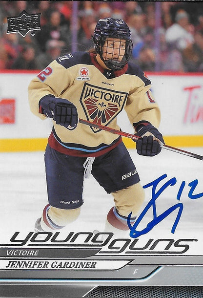 Signed Jennifer Gardiner 24-25 UD Young Guns PWHL Montreal Victoire Rookie Card