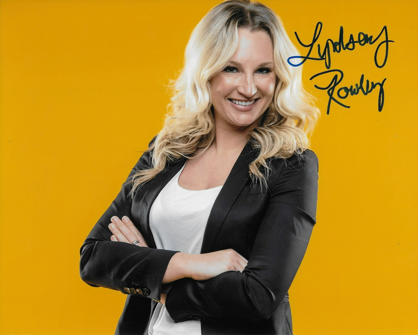 Signed Lyndsay Rowley Nashville Predators Journalist 8x10 Photo #1 Original