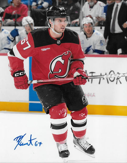 Signed New Jersey Devils Xavier Parent Utica Comets 8x10 Photo #1 Original
