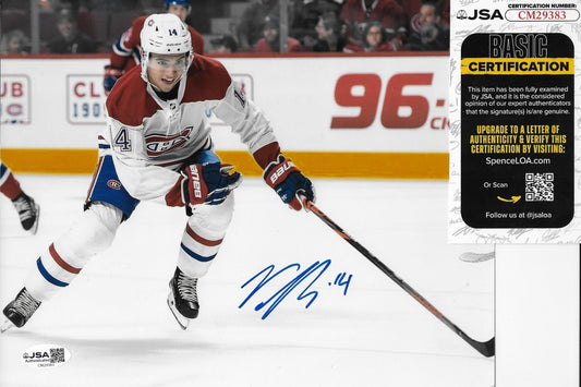 Signed Nick Suzuki Montreal Canadiens 8x10 Photo #1 Original JSA Authentication