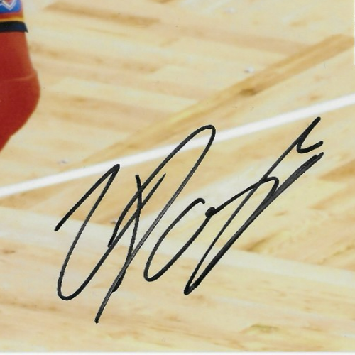 Signed Luguentz Dort Oklahoma City Thunder 8x10 Photo #5 with JSA Authentication
