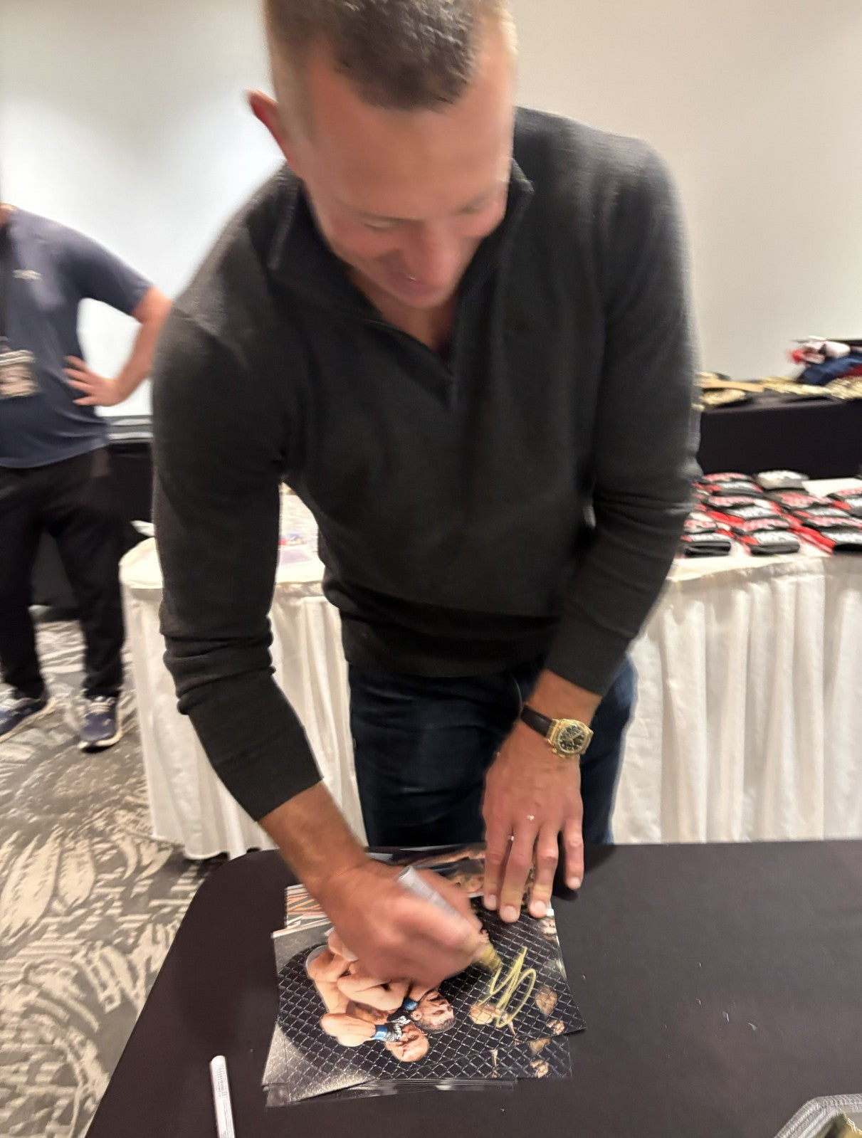 Signed Georges St Pierre UFC Autographed 8x10 Photo #4 with JSA Private Signing