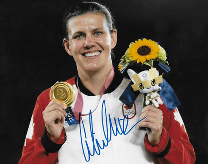Signed Christine Sinclair Team Canada Soccer Gold 2020 Tokyo Olympics 8x10 Photo