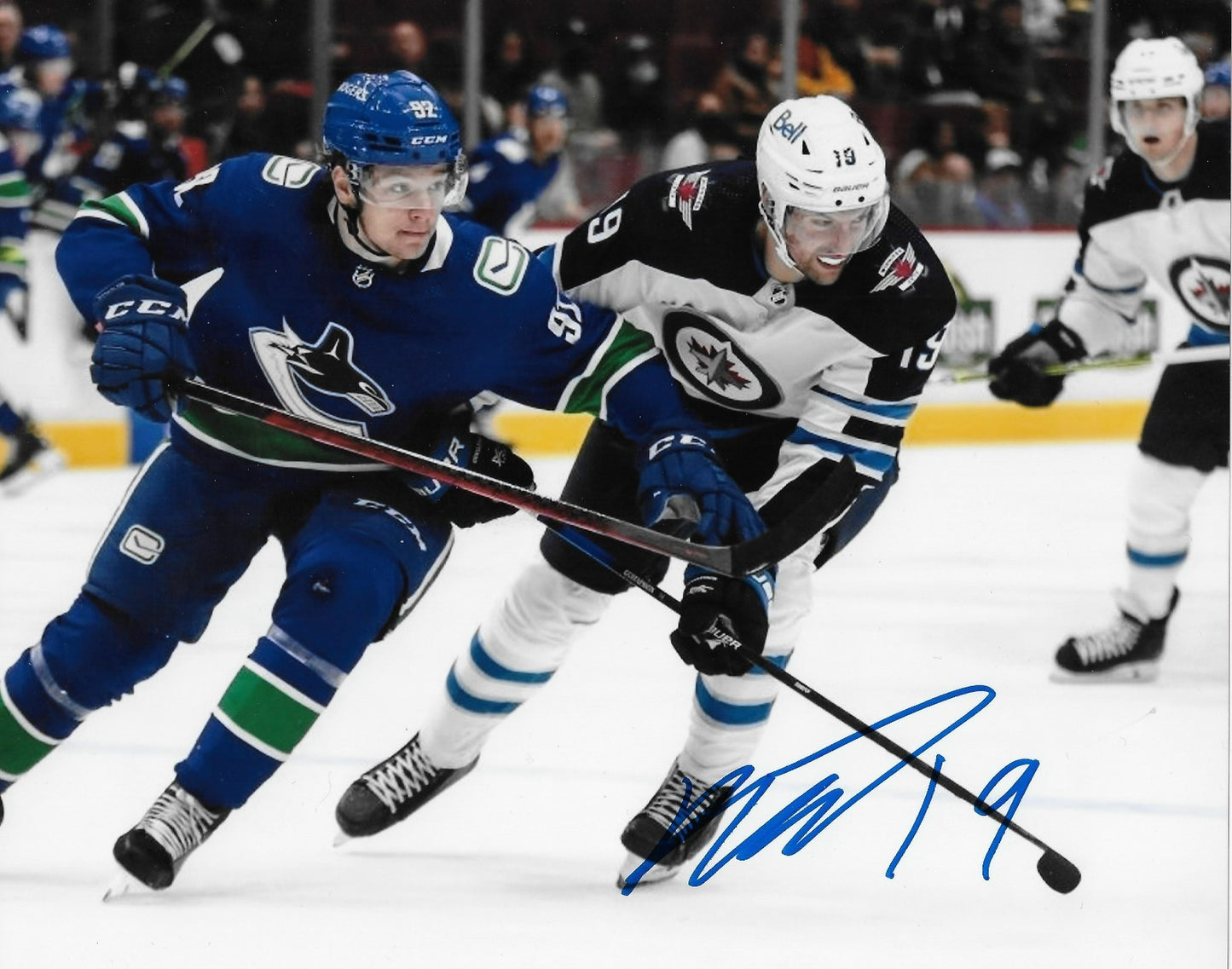 Signed David Gustafsson Winnipeg Jets Autographed 8x10 Photo #2 Original