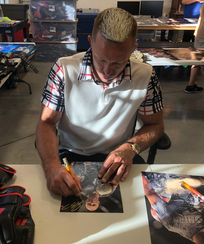 Signed Georges St Pierre Inscribed Rush HoF 2020 8x10 Photo  JSA Private Signing
